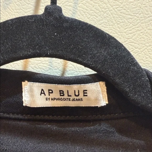 AP BLUE Black Denim Jacket with Fringe - Picture 6 of 9